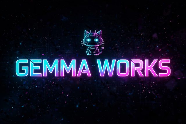 Splash art Mecha Cat — kucing robot GEMMA WORKS