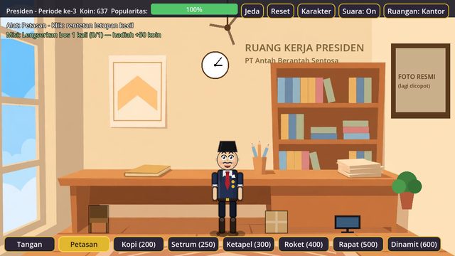 Frame gameplay Smash the President — bos berpeci di arena sandbox ragdoll